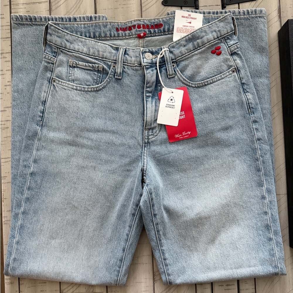 Lucky Brand Lucky In Love Zoe high rise straight jeans